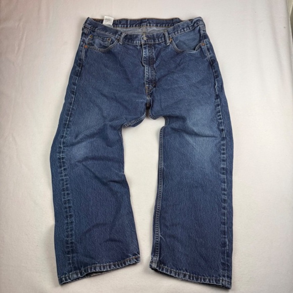 Levis 505 Regular Fit Straight Leg‎ Mens Jeans Blue Medium Wash 42x30